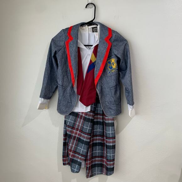 NWOT Beetlejuice Costume Kids sz 6-8 Medium Astrid School Uniform Halloween - Picture 2 of 7